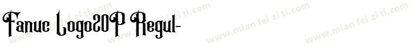 Fanuc Logo20P Regul字体转换